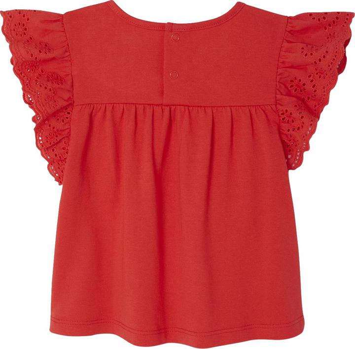 Vertbaudet Baby T-Shirt mit Lochstickereien an den Ärmeln