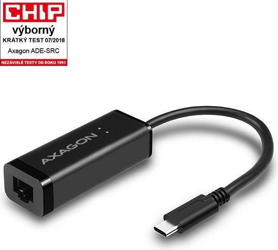 Image du produit Axagon ADE-SRC Adaptateur Gigabit Ethernet 10/100/1000 - USB 3.1 type C (USB-C, RJ45 (1x))