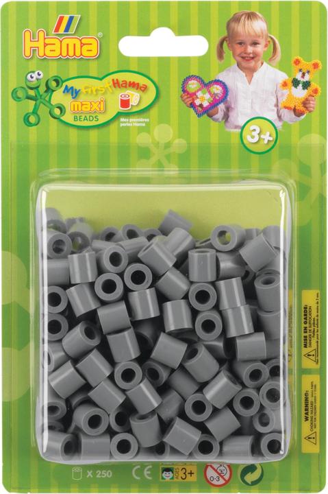 Hama Perles à repasser Maxi - Gris, 250 pièces