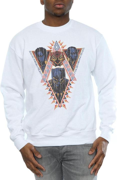 Image du produit Mens Black Panther Tribal Heads Cotton Sweatshirt (L)