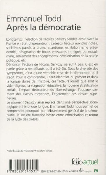 Actual product image Après la démocratie (French, Todd Emmanuel, 2010)