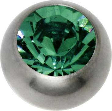 Produktbild Bijouteria 1.2mm Titan Piercingteil (Kristall, Titan)