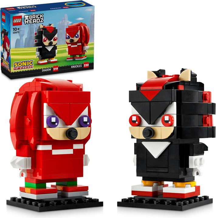Actual product image LEGO BrickHeadz Sonic the Hedgehog Knuckles & Shadow (40672, LEGO Brickheadz)