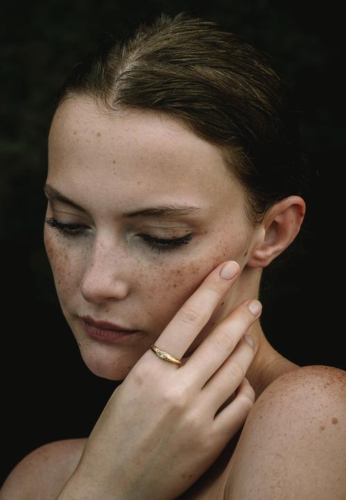 Image du produit Haze & Glory Bague améthyste vert clair structure rugueuse 925 argent sterling (66, Argent 925)