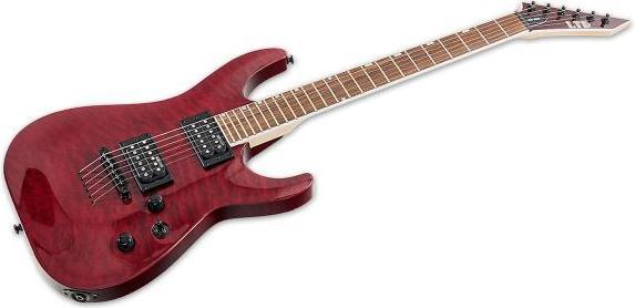 Actual product image ESP LTD MH-200QM NT STBC Electric Guitar with Cable (Electric guitar, Jatoba, Mahogany maple neck)