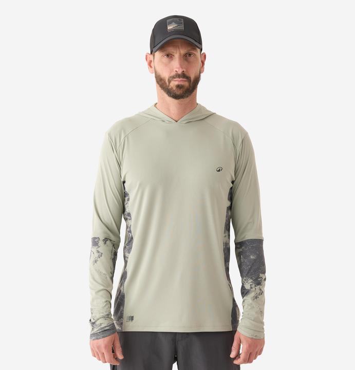 Caperlan Tee-shirt de pêche Anti-UV 500 Capuche UPF 50+ Vert (L)