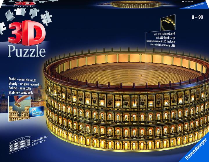 Produktbild Ravensburger 3D Puzzle Kolosseum in Rom bei Nacht (216 Teile)