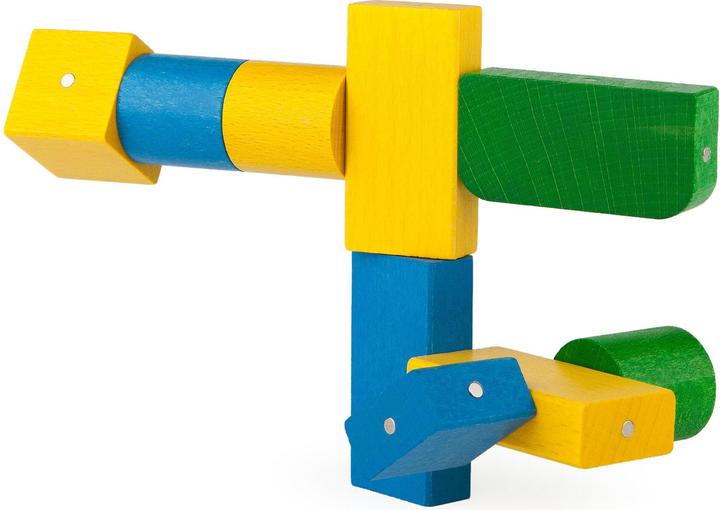 Actual product image Kooglo Magnetic Wooden Blocks Basic Colour