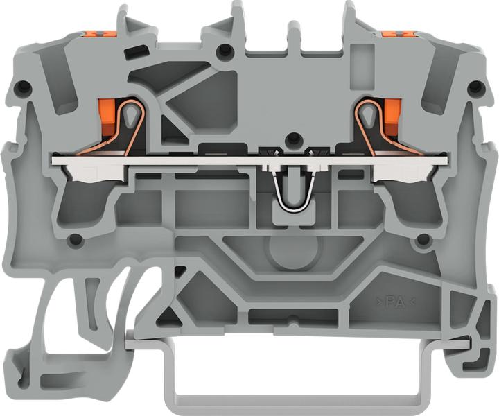 Actual product image Wago 2-conductor through terminal 2202-1201 w.push-button 2.5qmm grey 1
