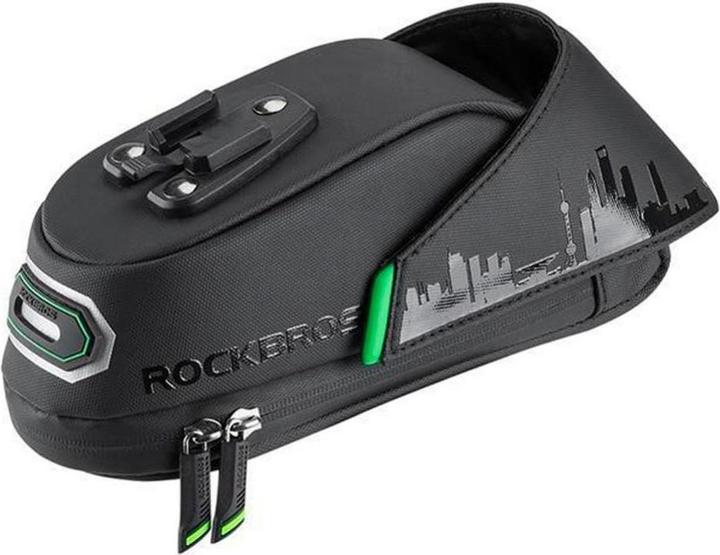 Rockbros C27-1 borsa da bicicletta sotto la sella - nera (1.50 l, Borsa portapacchi)