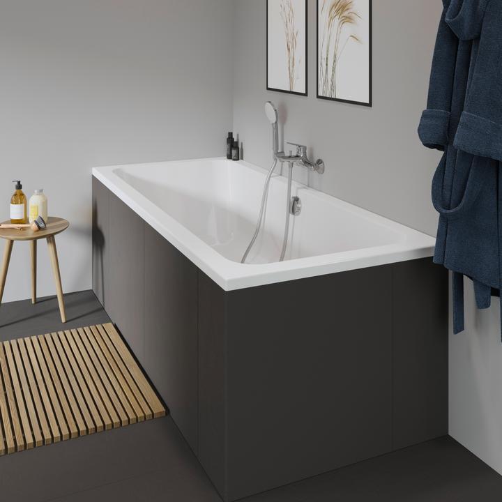 Image du produit Duravit Baignoire rectangulaire D-Code 80 x 180 cm blanc lisse 700101000000000 (150 l, 180 cm, 80 cm)