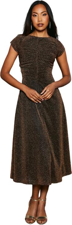 Actual product image Principles Womens/Ladies Metallic Jersey Ruched Midi Dress (44 D)