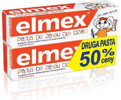 Elmex Pâte dentifrice pour enfants de la 1ère dent au 6ème anniversaire 2x50ml (100 ml)