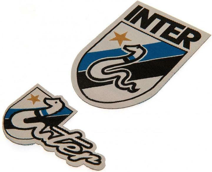 Actual product image Inter Milan FC Iron-on logo patches set of 2 (2 x)