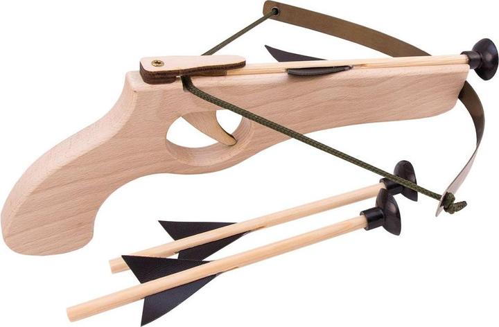 Produktbild Bestsaller 12129 - Holz Armbrust klein mit Stahlbogen, inklusive 3 Bolzen, natur