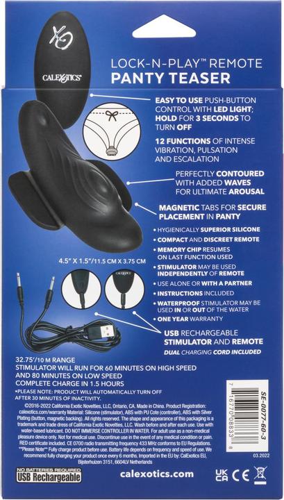 Actual product image CalExotics Remote Panty Teaser