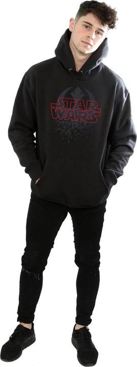 Actual product image Star Wars Mens The Last Jedi Shattered Emblem Hoodie (S)