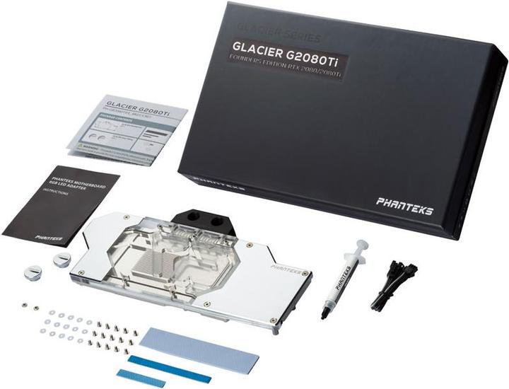 Produktbild Phanteks Glacier G2080Ti Founders Edition Full Water Block RGB - Chrome