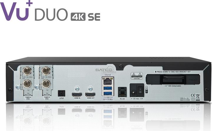 Immagine prodotto Vu+ Duo 4K SE BT (4 GB, 2x DVB-S2X, Albero CI)