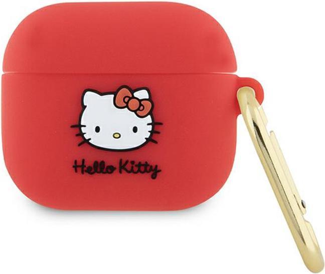 Produktbild Hello Kitty HKA33DKHSF Airpods 3 cover fuksja/fuschia Silicone 3D Kitty Head (Kopfhörer Hülle)