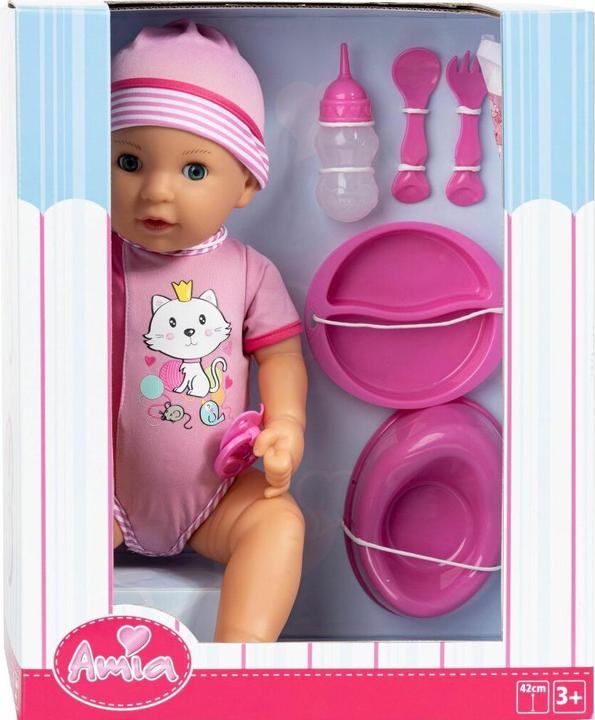 Actual product image Amia Baby doll "Mia" with accessories, 42 cm