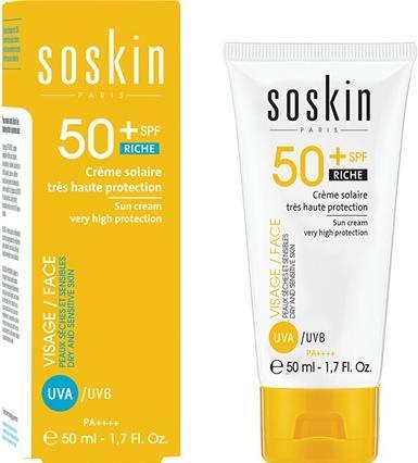 Image du produit Soskin OchrannÃ½ pleÅ¥ovÃ½ krÃ©m SPF 30 (crème solaire) 50 ml (Crème solaire, SPF 50+, 50 ml)