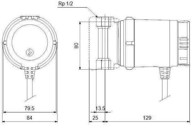 Produktbild Grundfos Zirkulationspumpe COMFORT 15-14 BA PM Dach 80 mm 1/2" 99302331