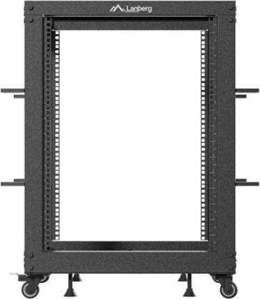 Produktbild Lanberg Open Rack 19 15HE 600x600-1100 verstellbar schwarz (10.86 HE, 19 Zoll Rack)