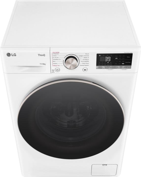 Immagine prodotto LG D4R7011TSWG lavasciuga Libera installazione Caricamento frontale Nero, Bianco D