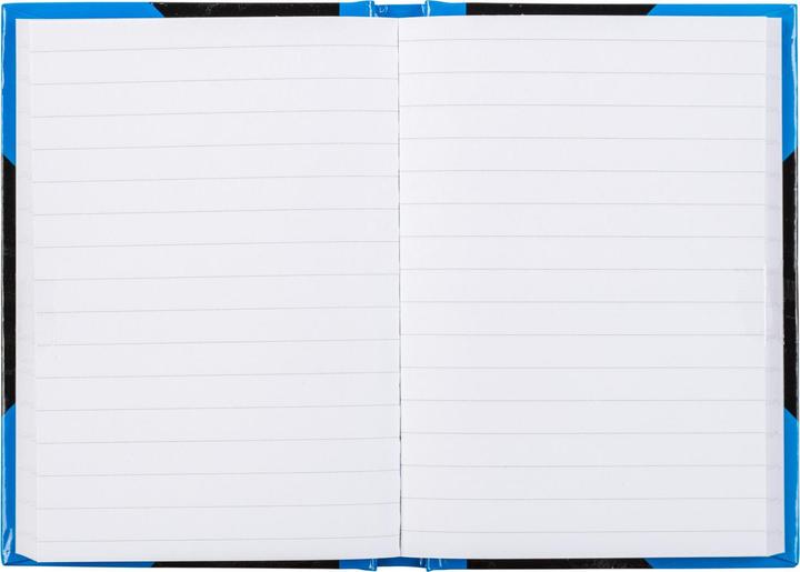 Image du produit Idena Cahier A7 ligné noir bleu FSC-Mix (A7, À rayures, Couverture rigide)