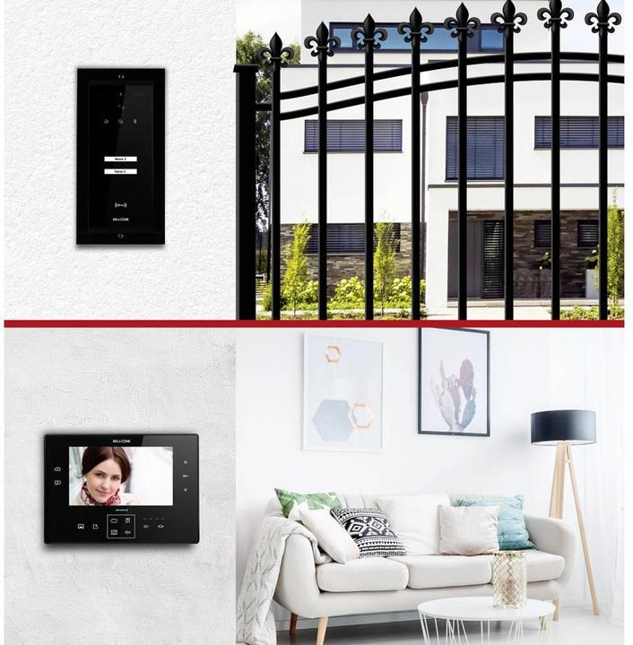 Actual product image Bellcome Video door phone d 7" Kit 2 Family (Cable)