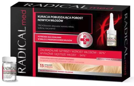 Ideepharm Radikale Medizinbehandlung stimuliert Haarwachstum 15 Ampullen x 5 ml