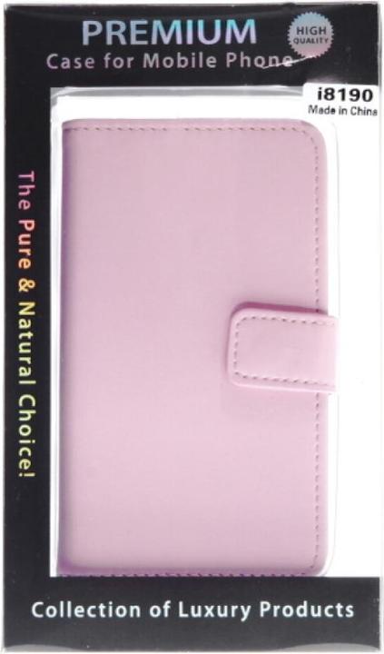 Produktbild OEM Slim Leder Book Case Galaxy S3 mini - rosa (Samsung Galaxy S3 Mini)