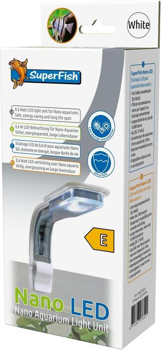 SuperFish Lampe d'aquarium Nano Led Blanc, Type de produit (LED, 0.60 W)