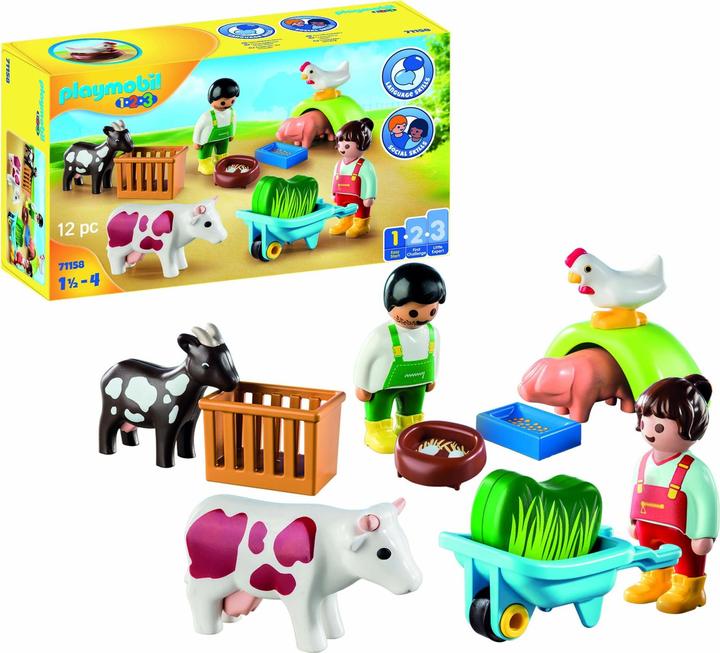 Produktbild Playmobil Bauernhof-Set (71158, Playmobil 1.2.3)