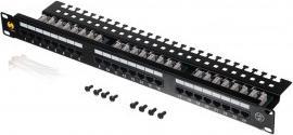 Produktbild Netrack 104-01 patch panel 19 24-jungtys cat. 5e UTP, with shelf (U/UTP, CAT5e, 0.05 m)