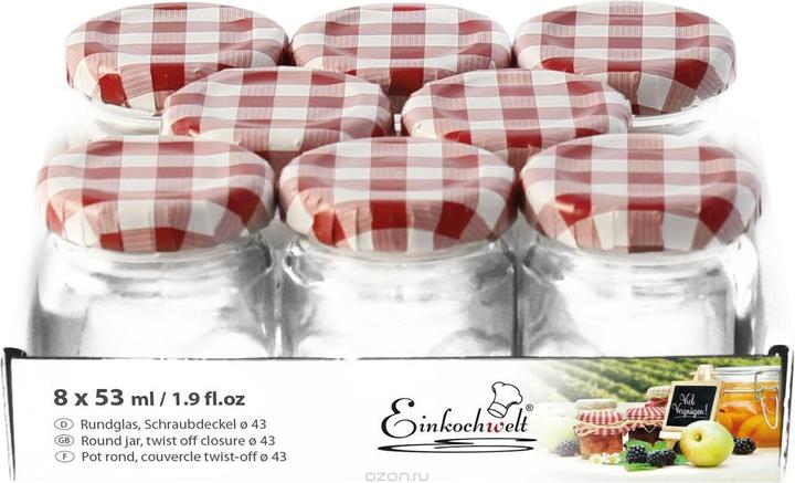 Actual product image Einkochwelt Preserve jars (8 pcs., 0.05 l)