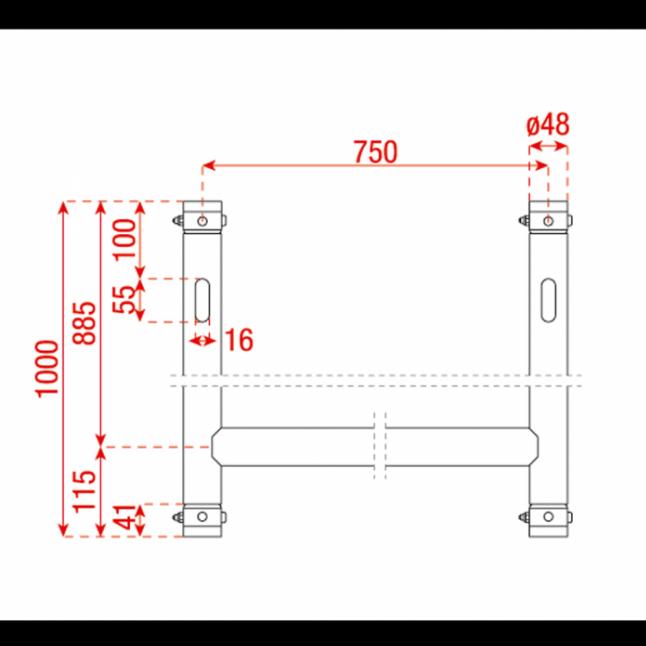 Actual product image Showtec H-Downrigger