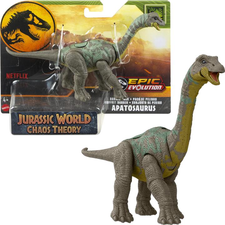 Actual product image Mattel JURASSIC WORLD DANGER PACK Apatosaurus