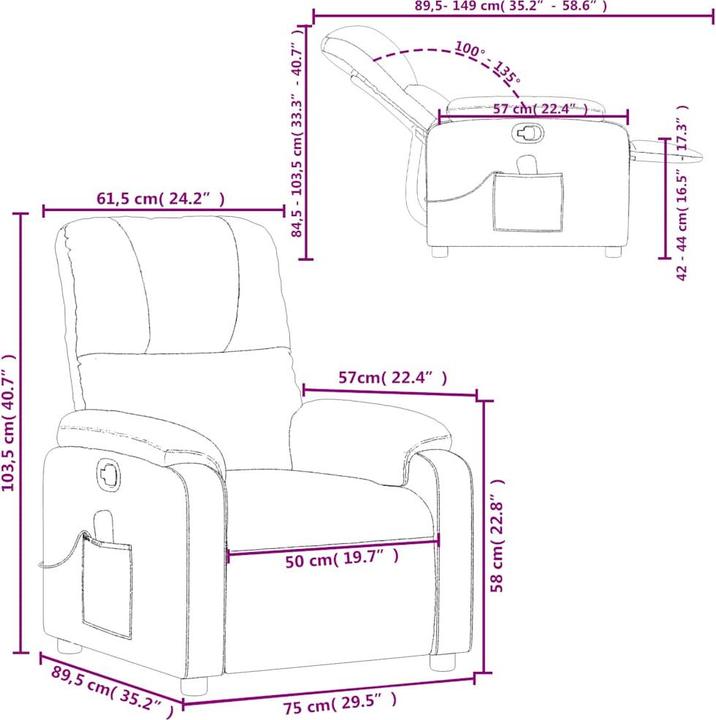 Image du produit VidaXL Fauteuil de massage Taupe Tissu microfibre,Couleur : Taupe,Matériau