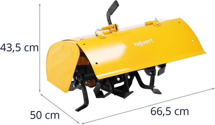 Produktbild Hillvert Gartenfräse für Einachser HT-WB-900 Bodenfräse Motorhacke Eisen 467 mm