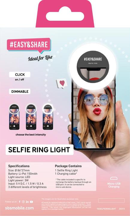 Produktbild SBS Selfie Ring Light