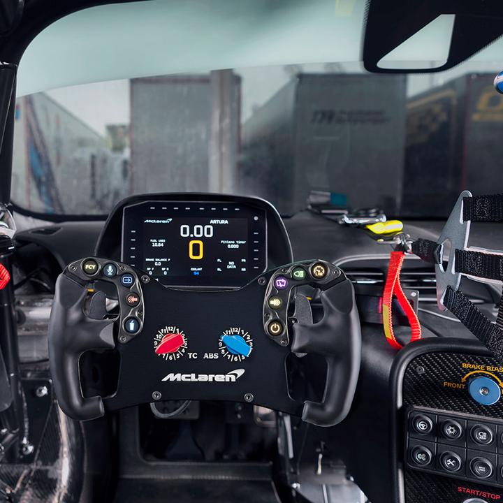 Actual product image Ascher Racing McLaren Artura GT4 steering wheel