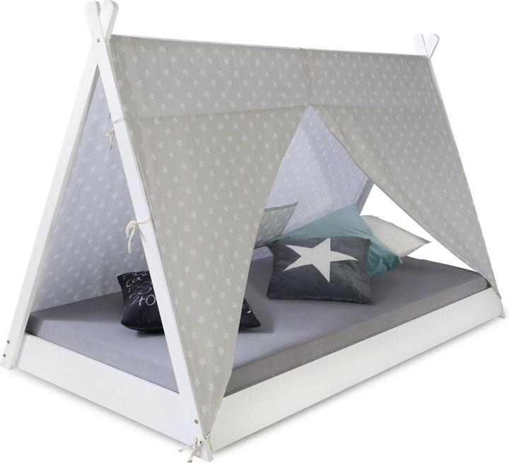 Produktbild Homestyle4u Kinderbett TIPI mit Matratze (90 x 200 cm)