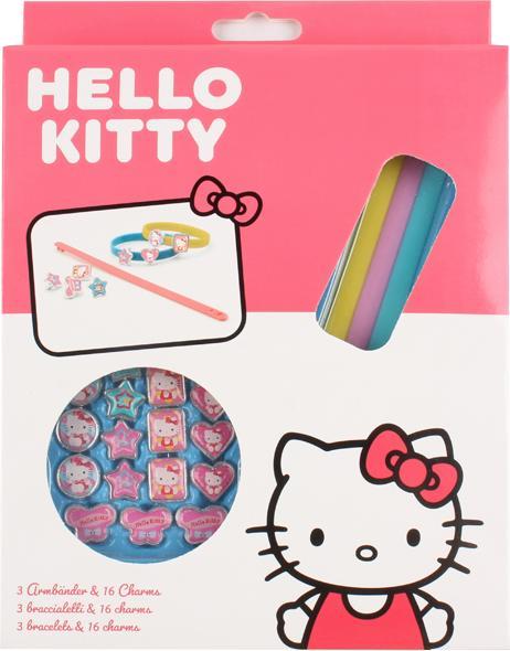 Produktbild Hello Kitty 3 Plastikarmbänder Mit 18 Charms (15 cm, Plastik)