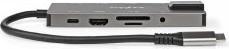 Immagine prodotto Nedis CCBW64775AT02 Adattatore USB USB 3.2 Gen 1 Jack USB-C™ Uscita HDMI™ / Jack RJ45 / SD / 2X U (USB-C, 10 Porti)