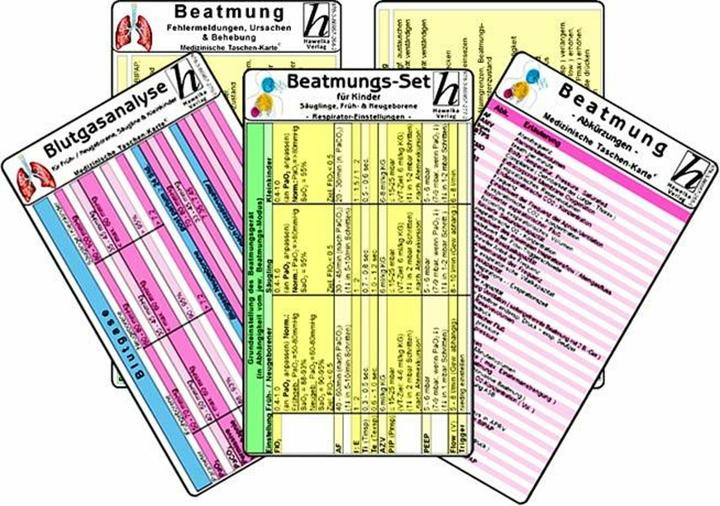 Produktbild Beatmungs-Karten-Set für Kinder, Säuglinge, Früh- & Neugeborene - Medizinische Taschen-Karte (Deutsch, 2013)