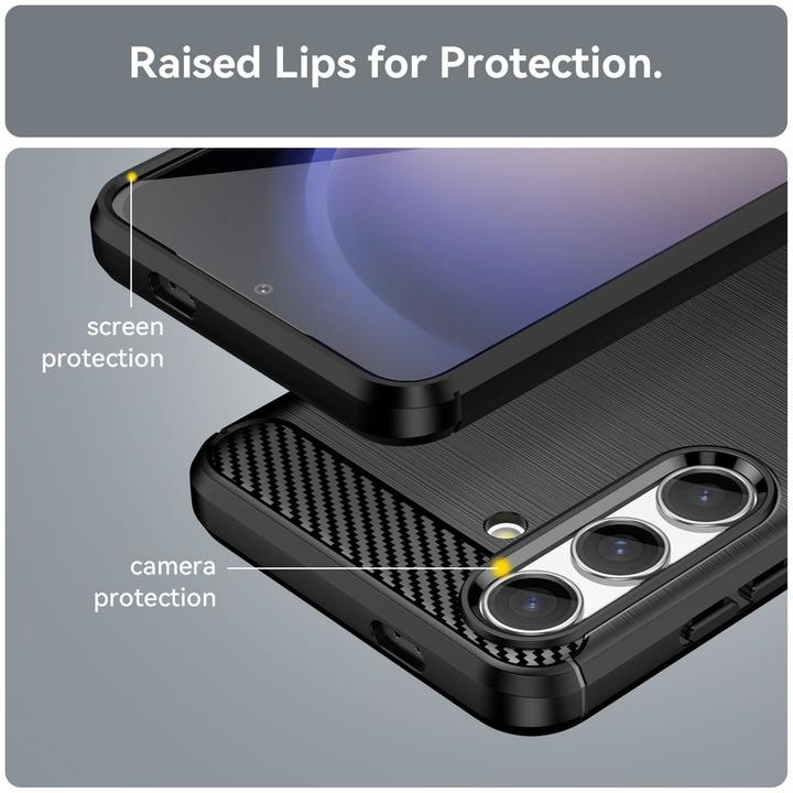 Produktbild Amazon Hülle für Samsung Galaxy S24 5G Schutz Handy Case Cover Carbon Etuis Bumper Neu (Samsung Galaxy S24+)