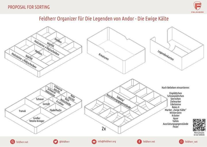 Image du produit Feldherr Organizer Insert für Die Legenden von Andor: Die ewige Kälte - Brettspi (Matières plastiques)