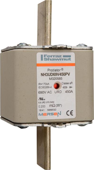 Image du produit LIN M320585 Cartouche fusible HPC avec KK DIN 43620 URD = aR 3 AC690V 450A (Fusible NH-DIN, 450 A)
